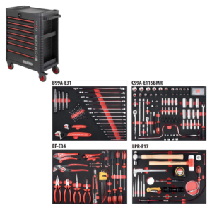 ชุดเครื่องมือรวม 197 ชิ้น พร้อมตู้ A01M-06 Cetaform-A50AS-197A01M