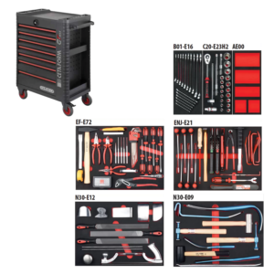 ชุดเครื่องมือรวม 153 ชิ้นพร้อมตู้ A01M-06 Cetaform-A50BR-153A01M