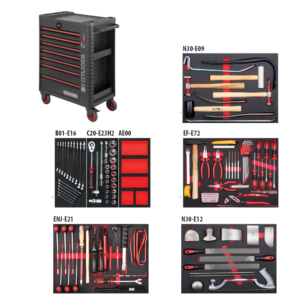 ชุดเครื่องมือรวม 84 ชิ้น พร้อมตู้ A01M-06 Cetaform-A50BR-84A01M