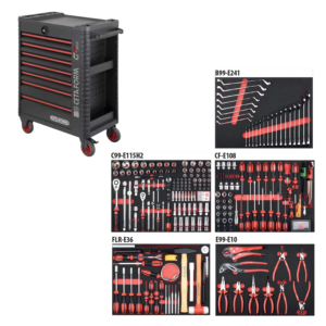 ชุดเครื่องมือรวม 293 ชิ้น พร้อมตู้ A01M-06 Cetaform-A50CR-293A01M