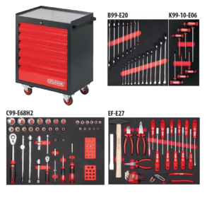 ชุดเครื่องมือรวม 121 ชิ้น พร้อมตู้ A02-06 Cetaform-A50TK-121A02