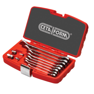 ชุดประแจแหวนข้างเกียร์ด้ามตรง 12 ชิ้น (กล่องพลาสติก) Cetaform-B05-P12