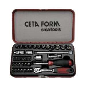 ชุดลูกบ๊อกซ์ 6 เหลี่ยม 1/4" 38 ชิ้น Cetaform-C00-38H1