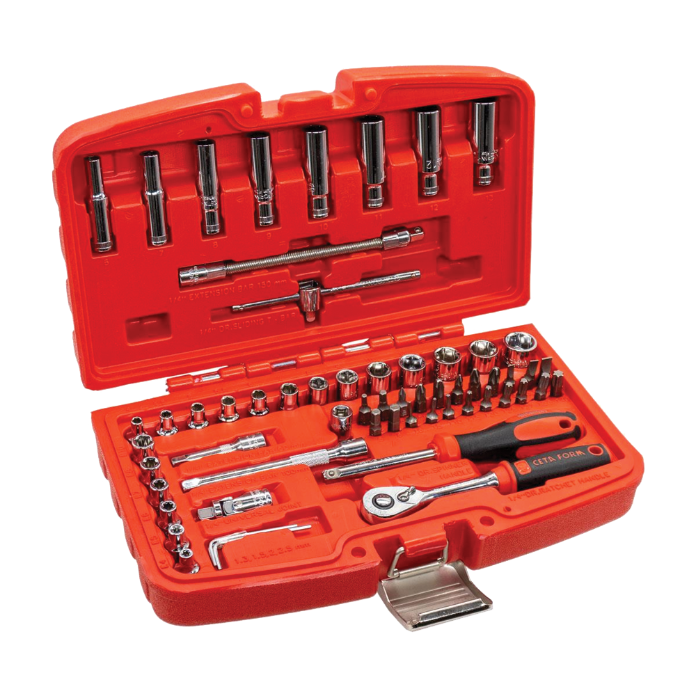 ชุดลูกบ๊อกซ์ 6 เหลี่ยม 1/4" 61 ชิ้น Cetaform-C00-61PH2