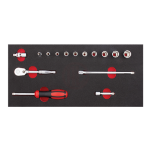 ชุดลูกบ๊อกซ์ 1/4" แบบหุล 15 ชิ้น Cetaform-C00A-E15BT