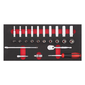 ชุดลูกบ๊อกซ์ 1/4" แบบหุล 25 ชิ้น Cetaform-C00A-E25BT