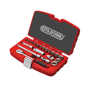 ชุดลูกบ๊อกซ์ 6 เหลี่ยม 3/8" 20 ชิ้น Cetaform-C10-20PH2