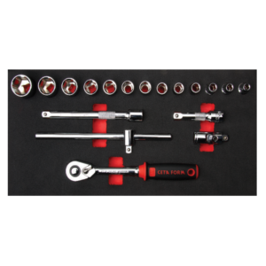 ชุดลูกบ๊อกซ์ 3/8" 18 ชิ้น Cetaform-C10-E18H2