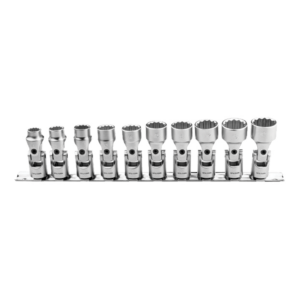 ชุดลูกบ๊อกซ์ 12 เหลี่ยม 3/8" หัวข้อต่อ 10 ชิ้น Cetaform-C12U-RB10