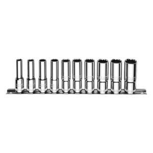 ชุดลูกบ๊อกซ์ 12 เหลี่ยมยาว 3/8" 10 ชิ้น Cetaform-C14-RB10