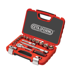 ชุดลูกบ๊อกซ์ 6 เหลี่ยม 1/2" 18 ชิ้น Cetaform-C20-18PH2