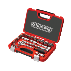 ชุดลูกบ๊อกซ์ 6 เหลี่ยม 1/2" 25 ชิ้น Cetaform-C20-25PH2