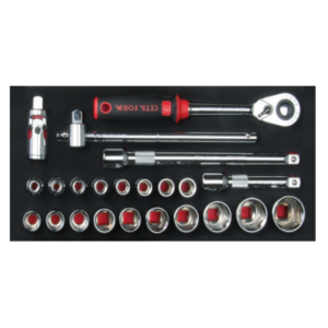 ชุดลูกบ๊อกซ์ 1/2" 23 ชิ้น (สำหรับ C21-12) Cetaform-C20-E23H2