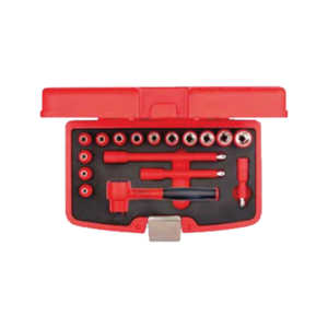 ชุดด้ามขันก็อกแก็กชนิดขันเร็วกันไฟ(VDE) 1/4" 17ชิ้น Cetaform-GC00-17PH2