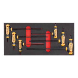 ชุดประแจหกเหลี่ยมตัวทีแบบหุล 6 ชิ้น Cetaform-K99-10A-E06