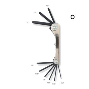 ประแจหกเหลี่ยมพับได้แบบหุล 9 หัว (ด้ามหลัก) Cetaform-K99-F2M/2