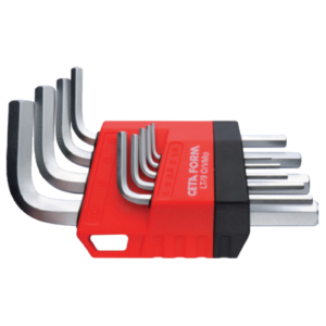 ชุดประแจแอลหกเหลี่ยมด้ามสั้นเคลือบนิเกิล 9 ชิ้น Cetaform-LT/9