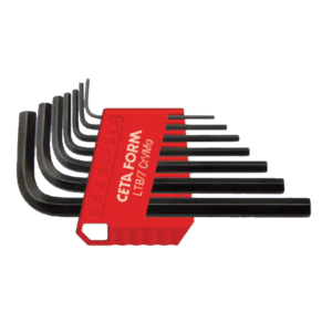 ชุดประแจแอลหกเหลี่ยมด้ามสั้นสีดำ 7 ชิ้น Cetaform-LTB/7
